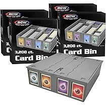 Amazon.com: BCW Collectible Card Bin (4-Pack, Blue) | Holds 3200